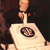 George Johnson at company's 50th Anniversary 1982
